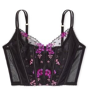 Floral Embroidery Corset Top. NWOT. Please read description!